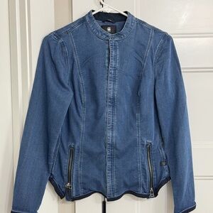 LADIES G STAR JACKET DENIM STUNNING SOFT BLUE Size S